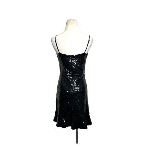 Aqua black sequin sleeveless  mini dress size M - Picture 11 of 14